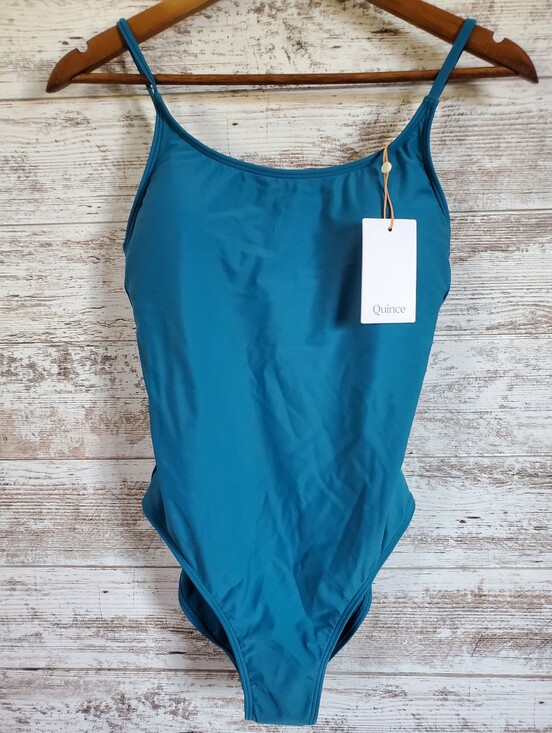 Quince Other - NWT Quince Italian Cami One-Piece Swimsuit Lagoon Teal Blue